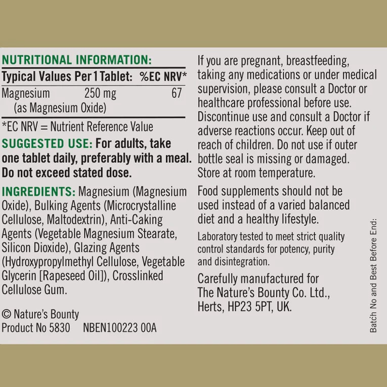 Magnesium label