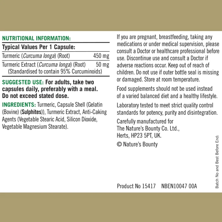 Turmeric label
