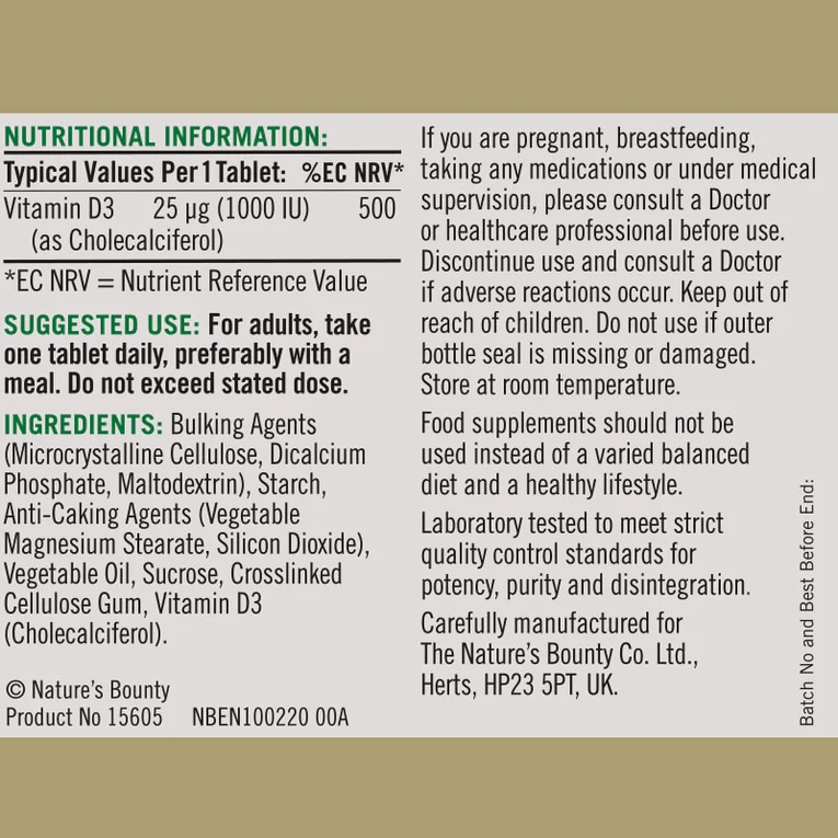 vitamin-d3-1000 label